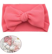 Baby Big Bow Head Wrap Turban Knotted Stretchy Hair Band